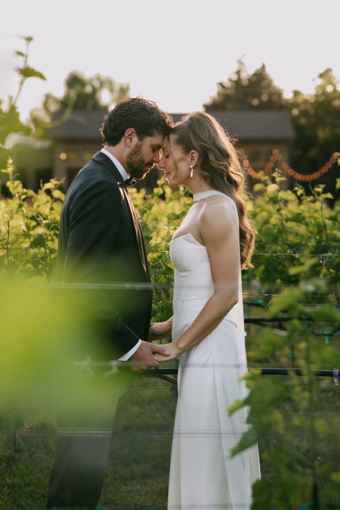 M and C walking together through the vineyard at La Caille in Sandy, Utah.