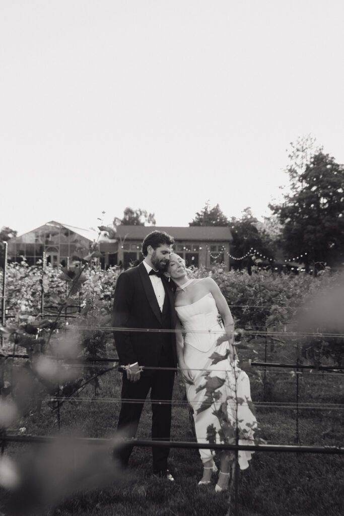 M and C walking together through the vineyard at La Caille in Sandy, Utah.